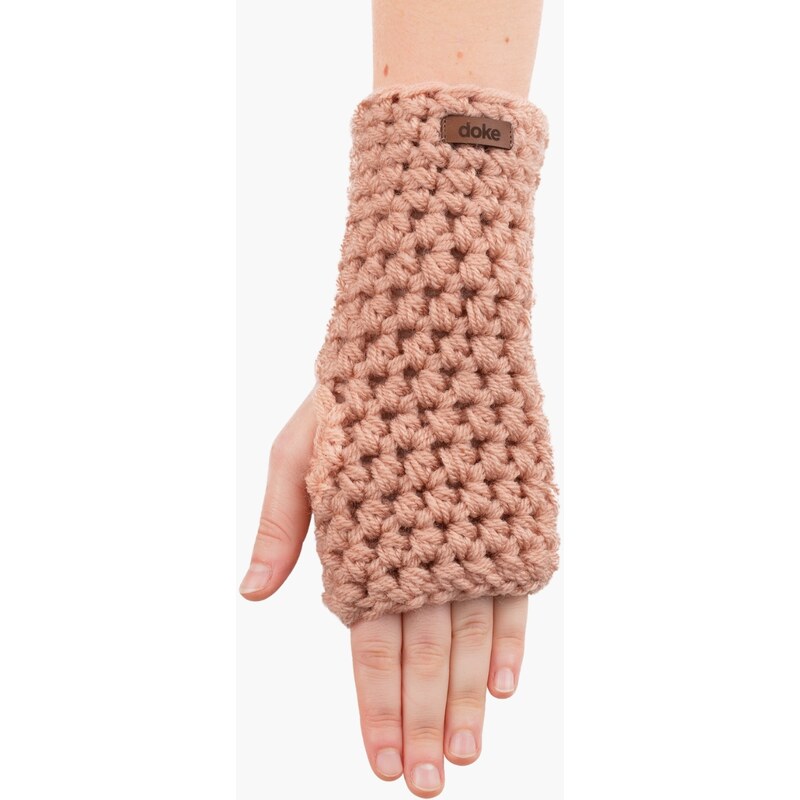 DOKE Detské háčkované návleky peach 60634010