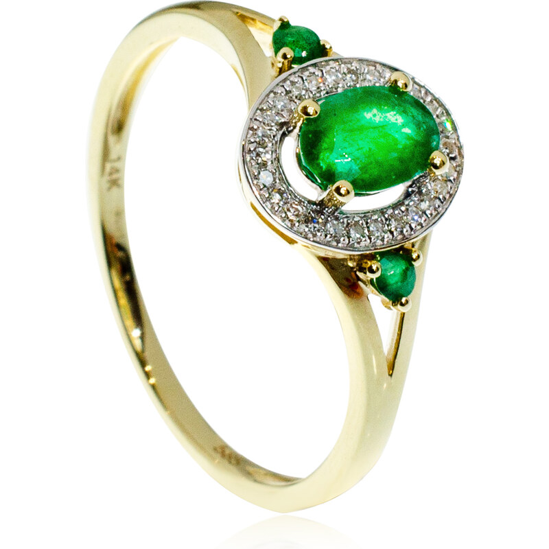 Goldiediamonds Diamantový prsteň so smaragdmi LRG803.SP