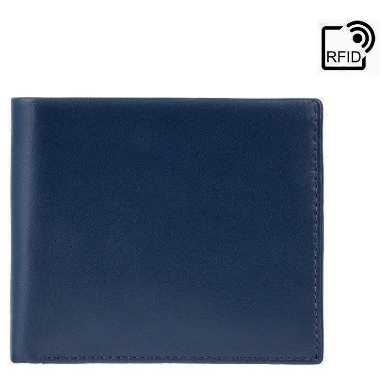 Tenká modrá pánska kožená peňaženka - Visconti (GPPN308) 37890955