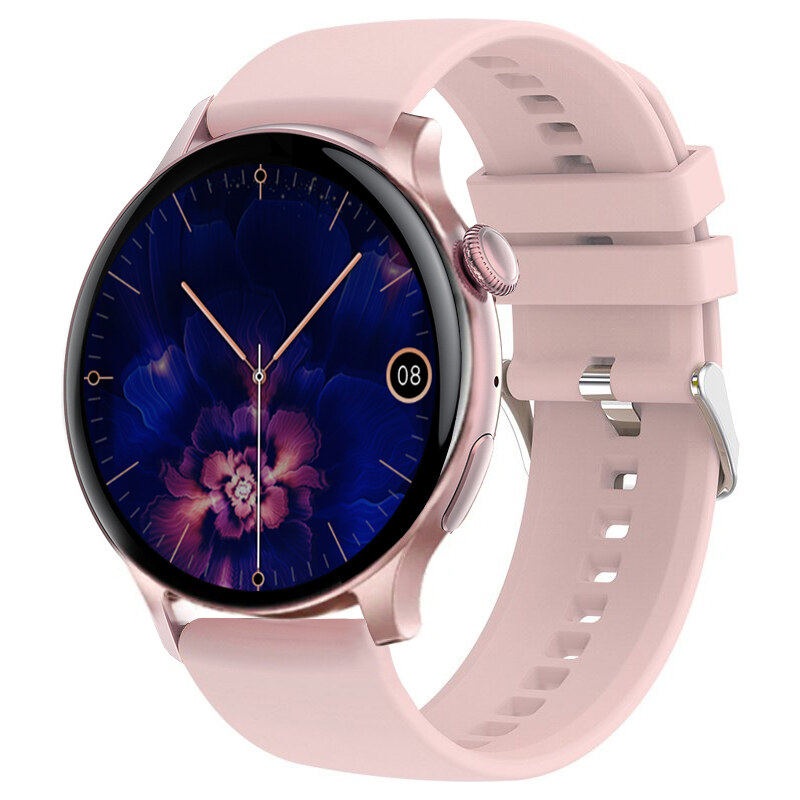 Smart hodinky Madvell Talon s volaním cez bluetooth ružová s silikónovým remienkom