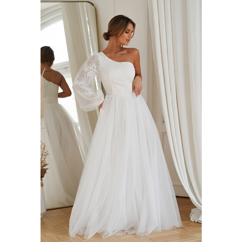 Glara Svadobné šaty s bohatou tylovou sukňou 48781158