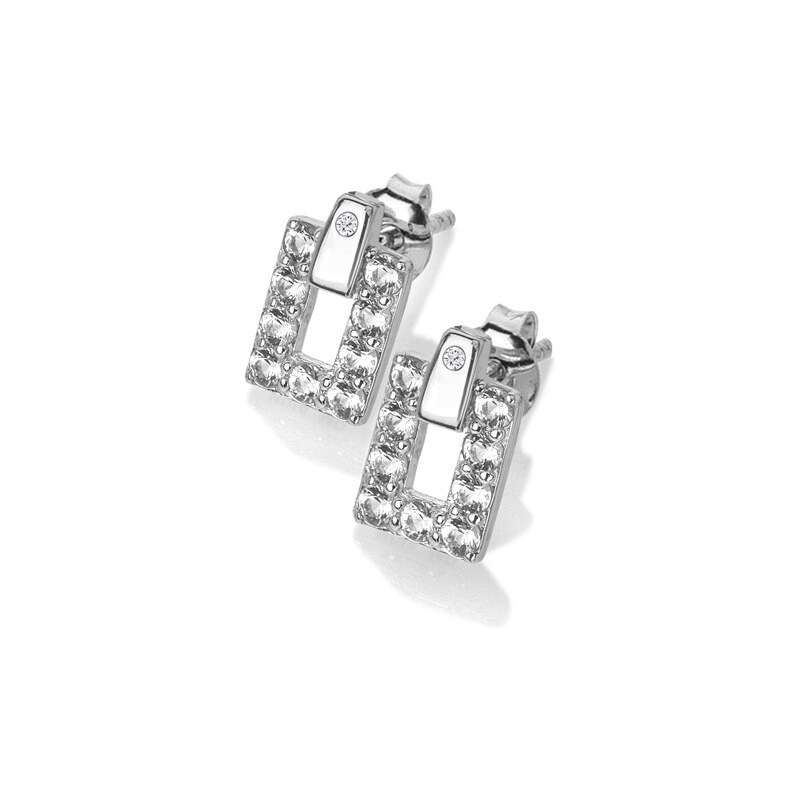 Hot Diamonds Strieborné náušnice s diamantmi a topazmi Echo DE717 66592525