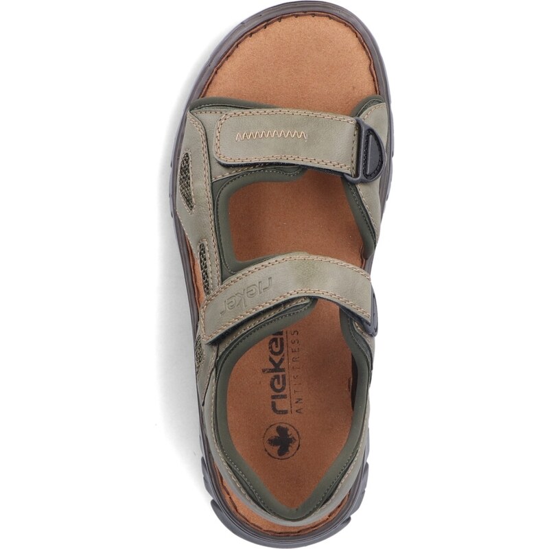 Pánske sandále RIEKER 26761-54 zelená S4
