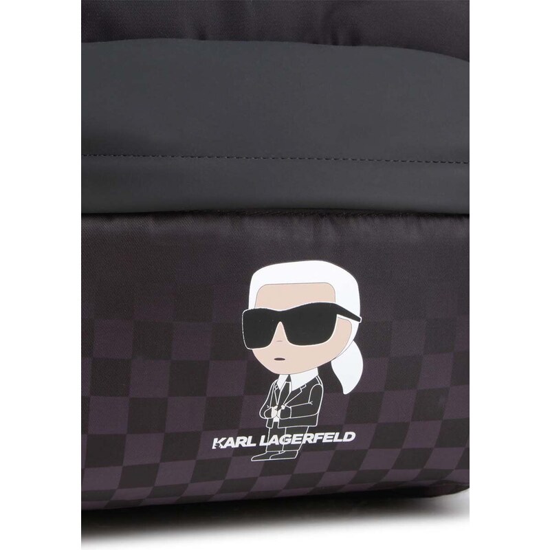 Detský ruksak Karl Lagerfeld čierna farba, veľký, vzorovaný