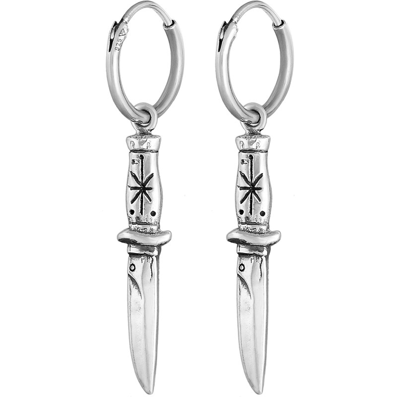 Haze&Glory Náušnice Knife strieborná 54240681