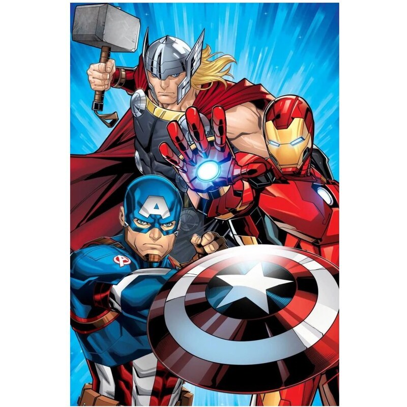 Jerry Fabrics Mikroplyšová deka Avengers Heroes - 100 x 150 cm