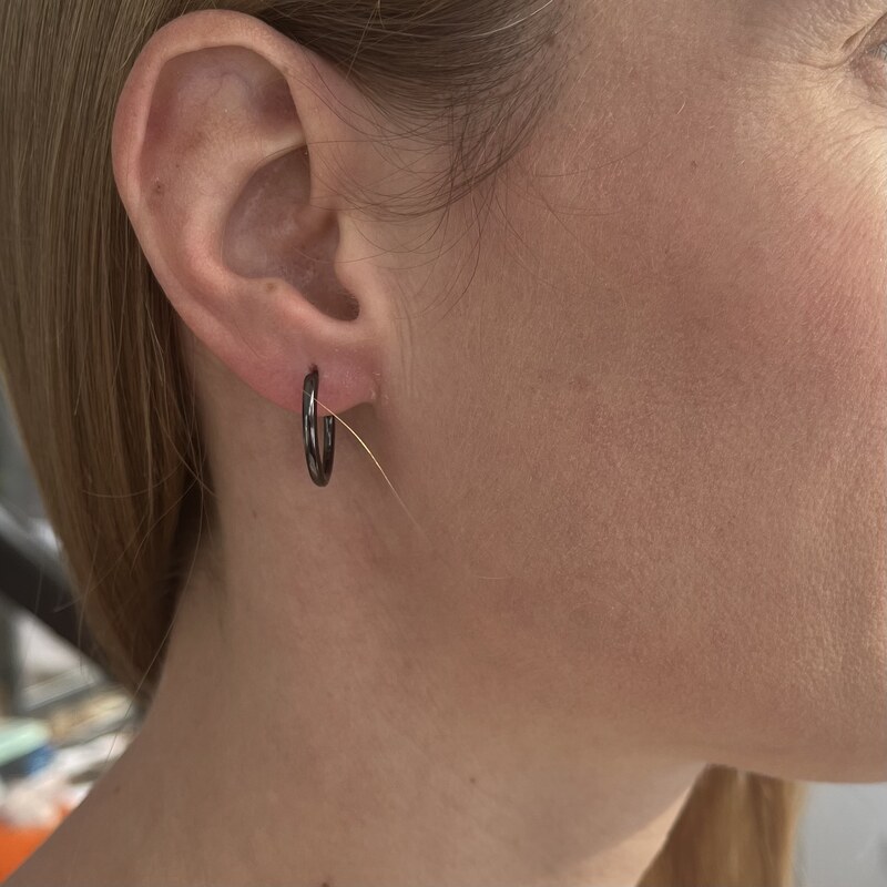 MAJYA Strieborné náušnice KARIN 18 mm black 10444