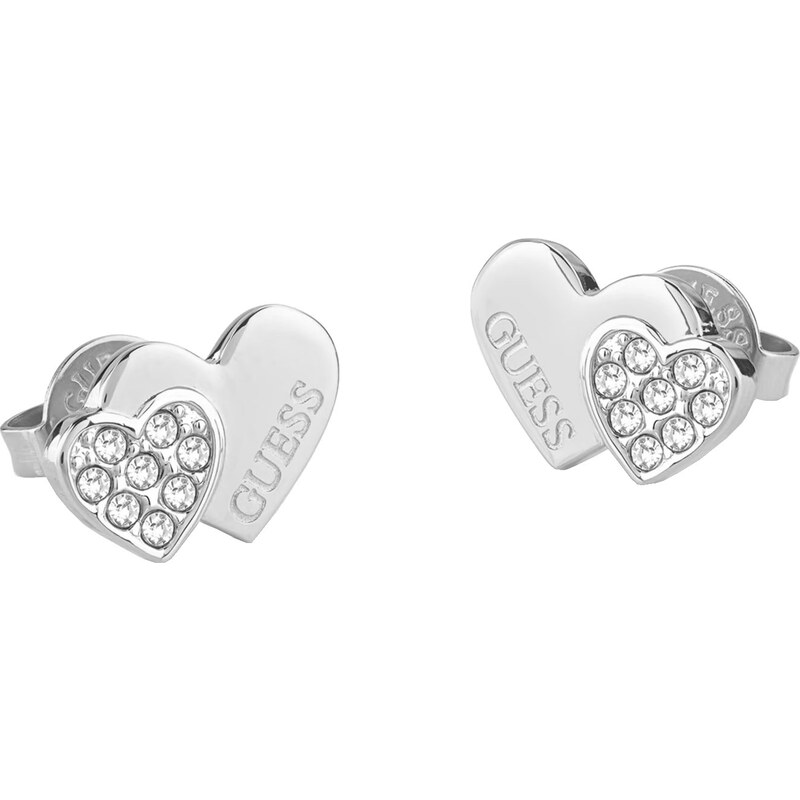 Guess Pôvabné oceľové náušnice s kryštálmi Studs Party JUBE02174JWRHT 66586741
