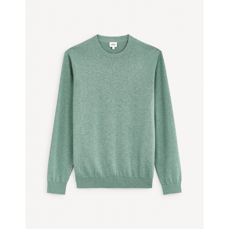 Zelený pánsky basic sveter Celio Decoton 50562604
