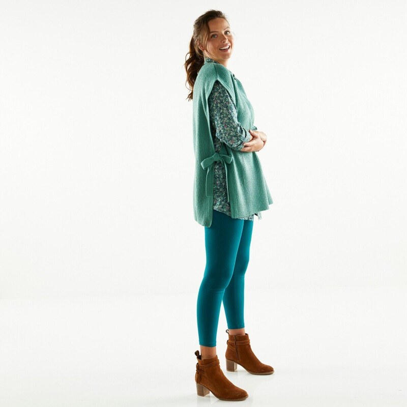 Súprava 2 legín s pružným pásom tmavozelená/čierna 040 Blancheporte 48782150