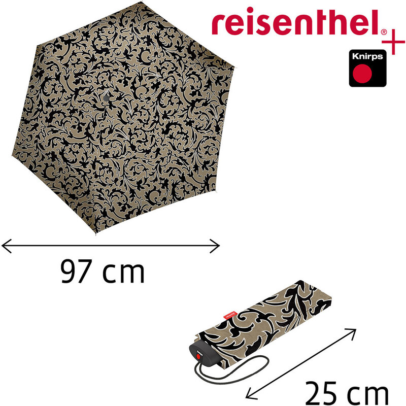 Reisenthel Pocket Mini Baroque Marble - dámsky skladací mini dáždnik