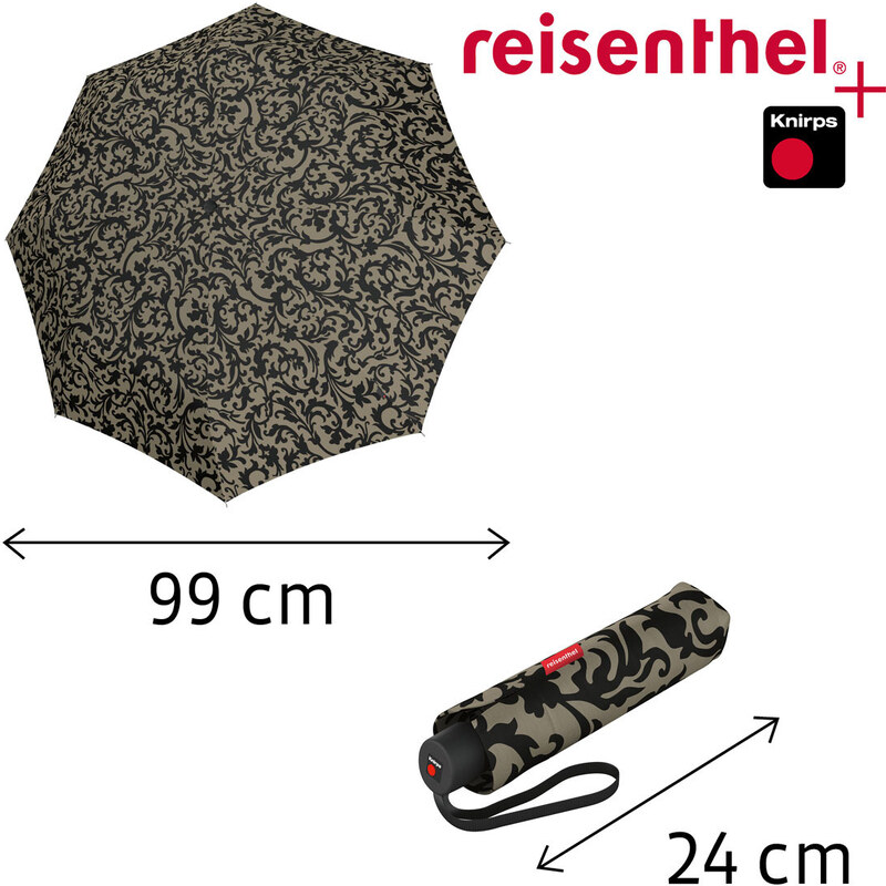 Reisenthel Pocket Classic Baroque Taupe - dámsky skladací dáždnik