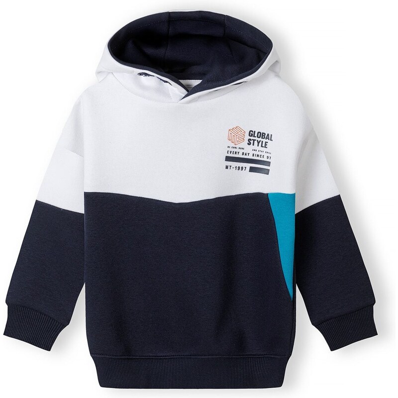 MINOTI Mikina modrá / tmavomodrá / biela 54280668