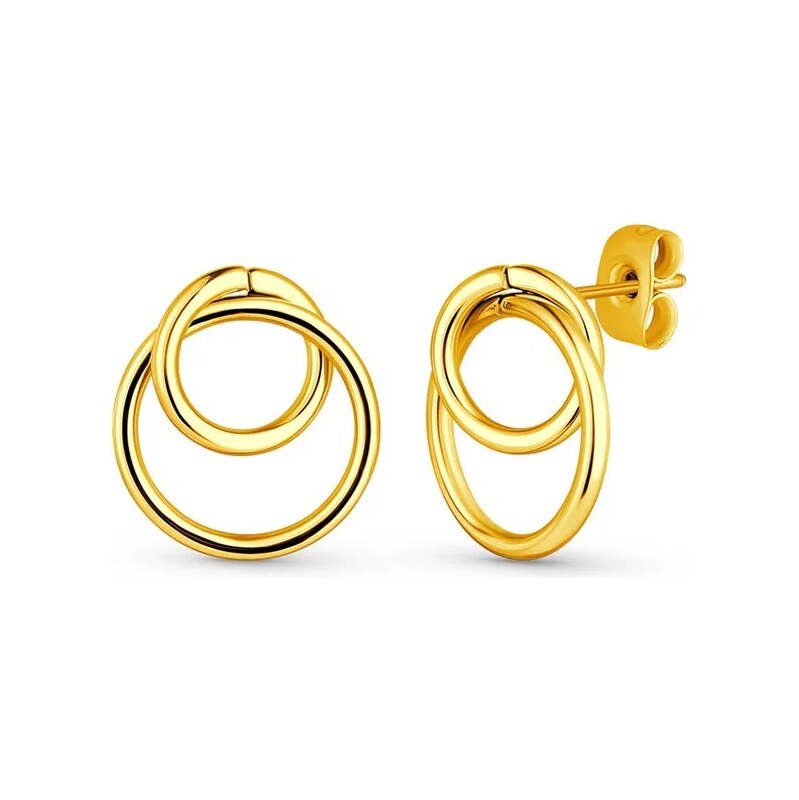 Vuch Minimalistické pozlátené náušnice Kista Gold 67375927