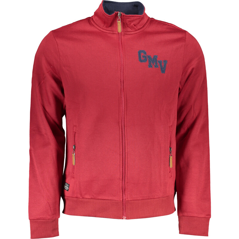 Športová Pánska Mikina so zipsom GIAN MARCO VENTURI Červená 66502039