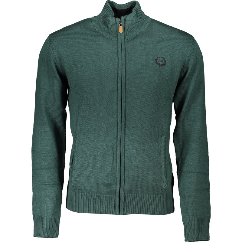 GIAN MARCO VENTURI Pánsky zelený sveter na zips 64707844