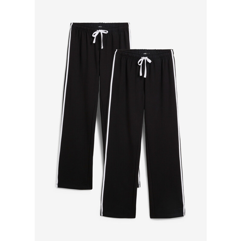 bonprix Mikinové nohavice z ťažkej bavlny (2 ks v balení), farba 67753832