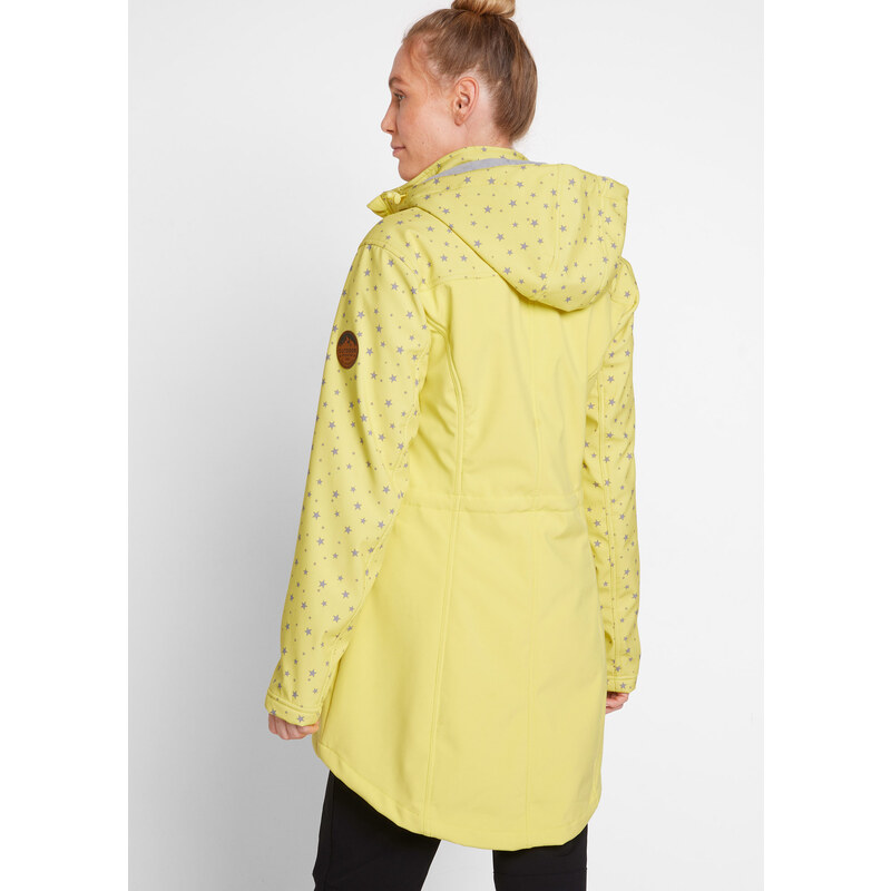 bonprix Softshellová bunda parka s flísovou podšívkou, farba žltá