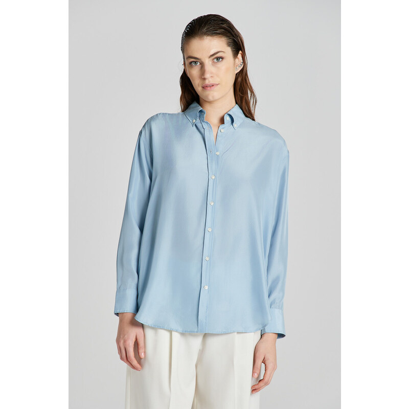 KOŠEĽA GANT RELAXED SILK SHIRT DOVE BLUE 48836809