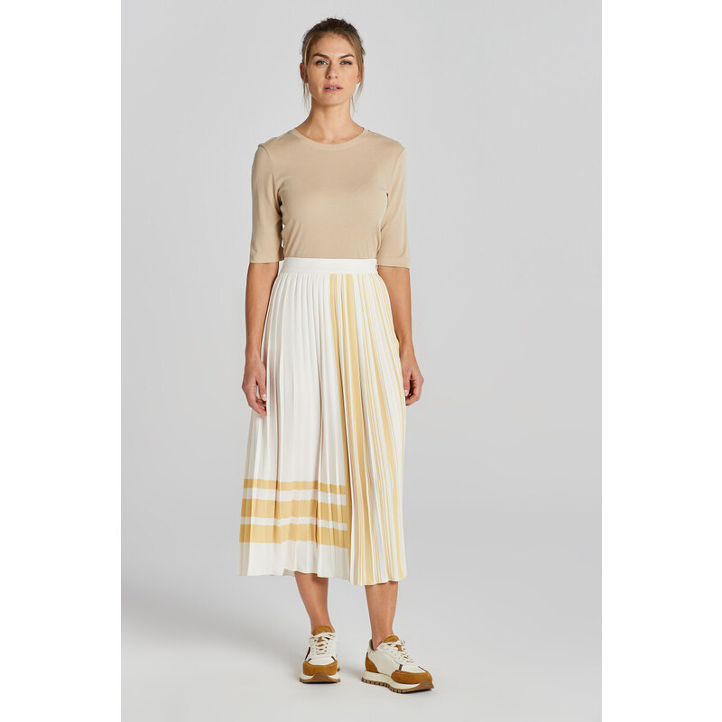 SUKŇA GANT REG STRIPED PLEATED SKIRT CREAM 48836912