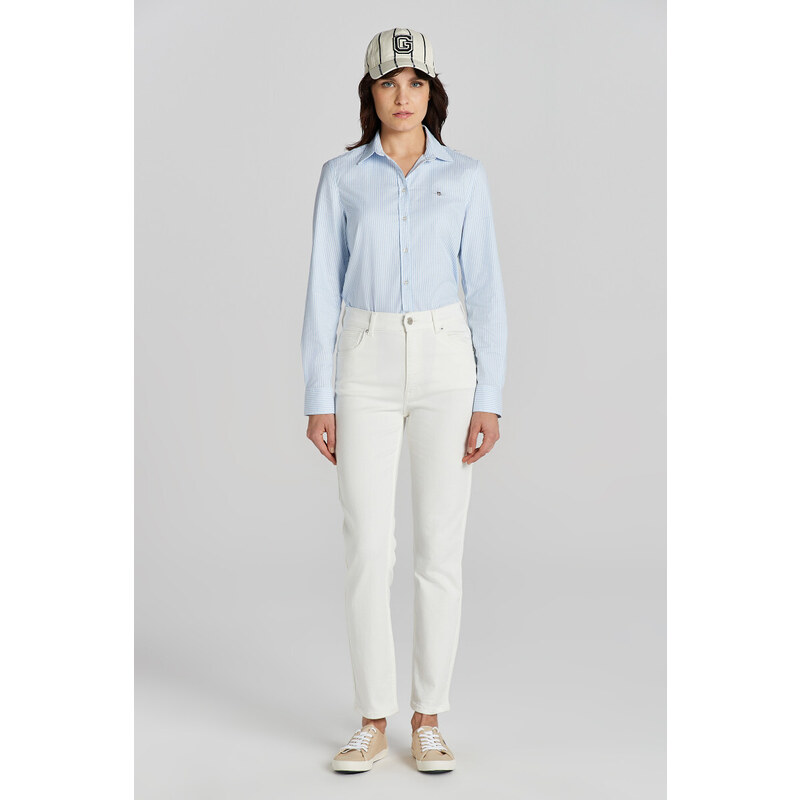DŽÍNSY GANT SLIM CROPPED WHITE JEANS EGGSHELL 48836922