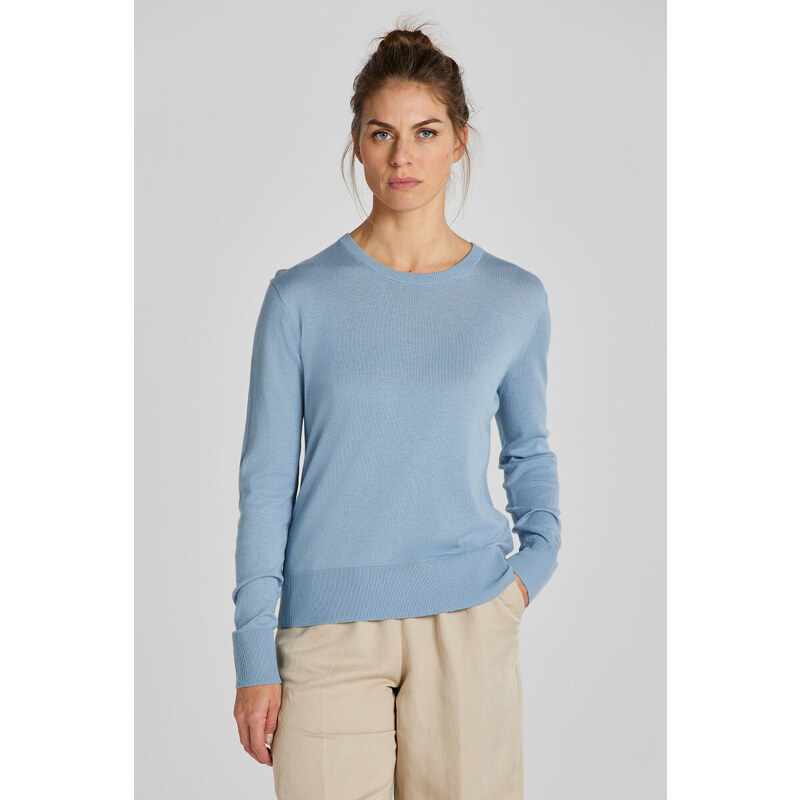SVETER GANT FINE KNIT C-NECK DOVE BLUE 48836931