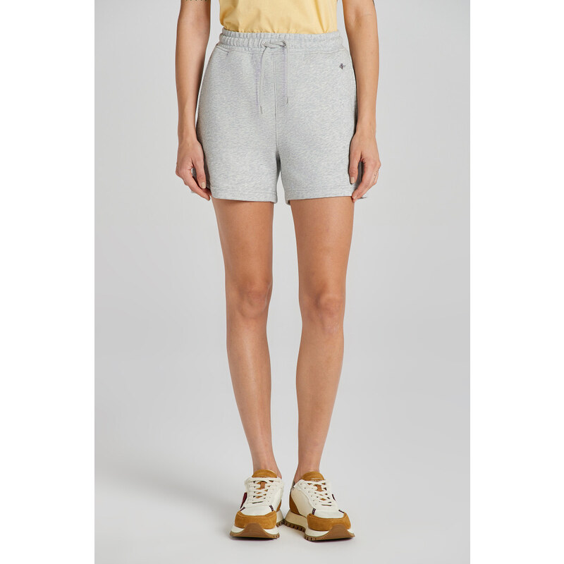 TEPLÁKOVÉ ŠORTKY GANT REL SHIELD SHORTS LIGHT GREY MELANGE 48836979