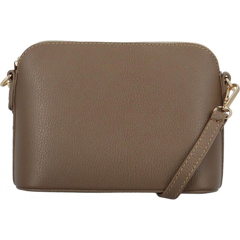 Delami Vera Pelle Dámska kožená crossbody kabelka taupe - Delami 48917816