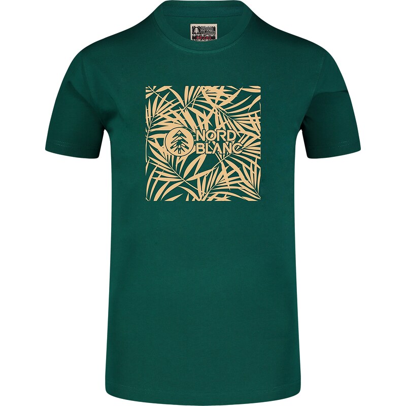 Nordblanc Zelené dámske bavlnené tričko PALMS
