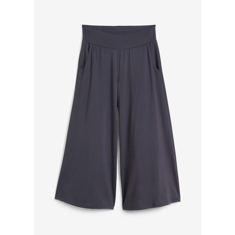 bonprix Nohavice culotte, široký strih, farba modrá 67442297