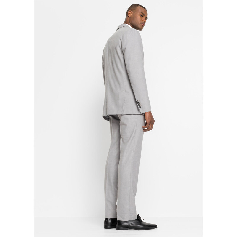 bonprix Oblek (4-dielny): sako, nohavice, vesta, kravata, farba šedá, rozm. 50