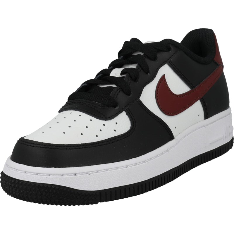 Nike Sportswear Tenisky 'AIR FORCE 1' vínovo červená / čierna / biela