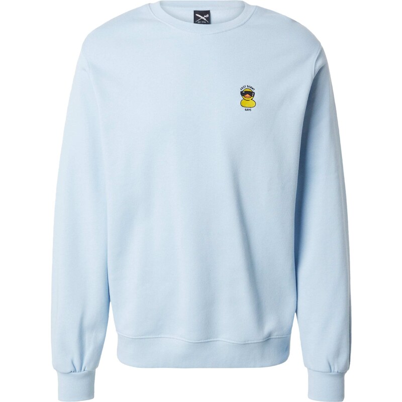 Iriedaily Mikina Lazy Sunny Day pastelovo modrá / žltá / čierna 61334630