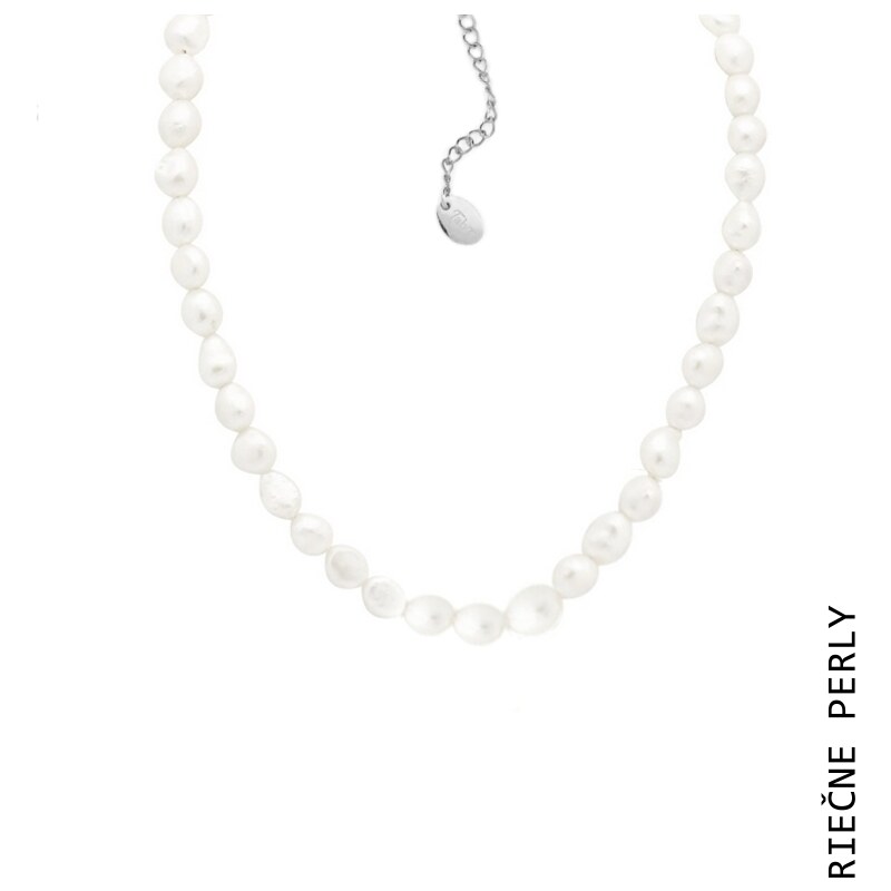 Taboo náhrdelník Atlantis, prírodné, riečne, biele perly tba103 48856561