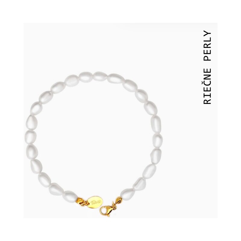Taboo náramok Atlantis, prírodné, riečne, biele perly tba104 48856562