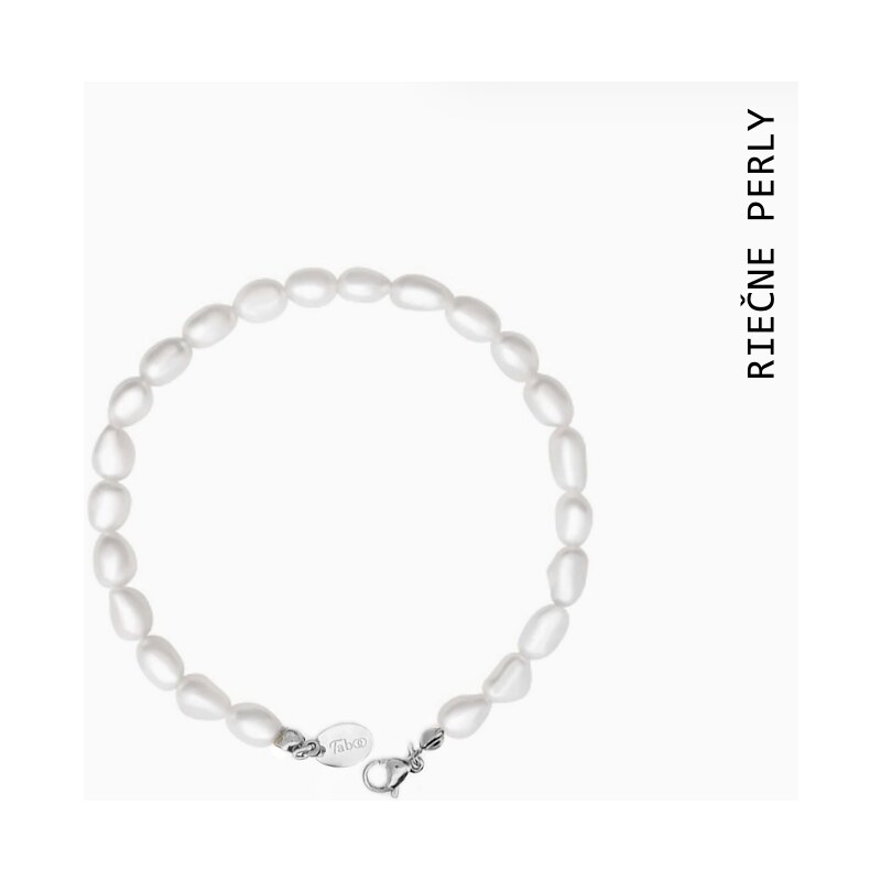 Taboo náramok Atlantis, prírodné, riečne, biele perly tba105 48856563