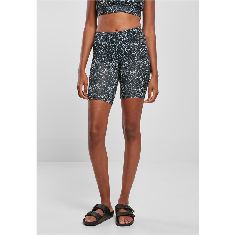 Urban Classics Womens high-waisted cycling shorts with tie - black 57100143