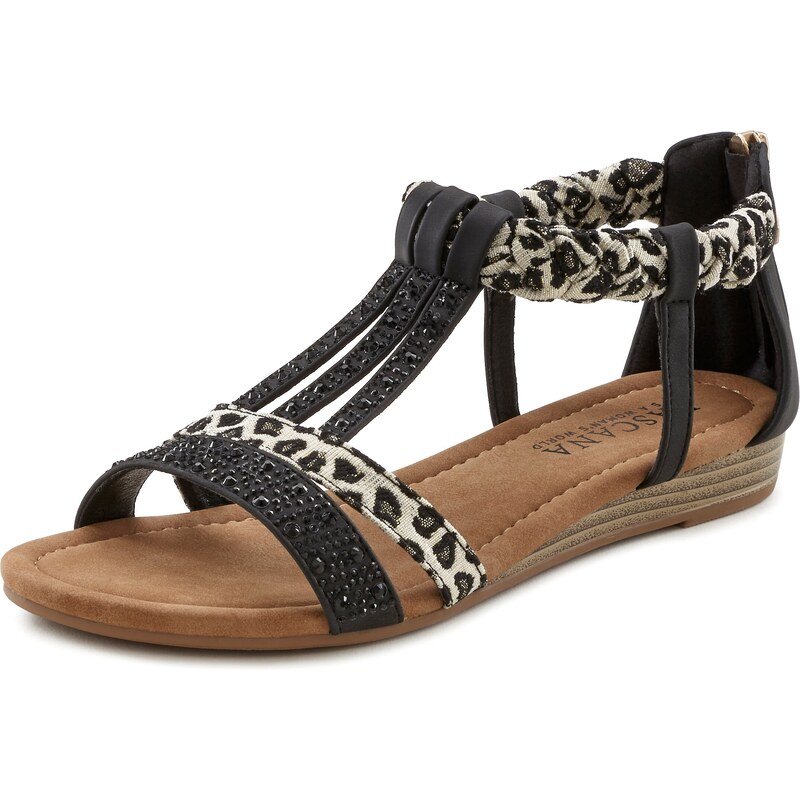 LASCANA Sandále krémová / mokka / čierna 57220760