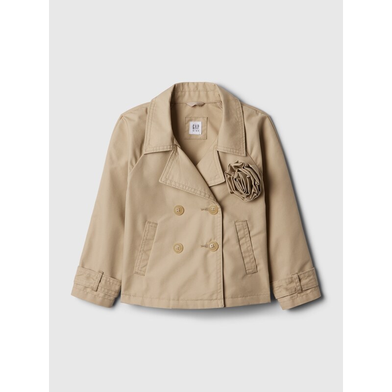 Béžový dievčenský trenčkot GAP 50567445