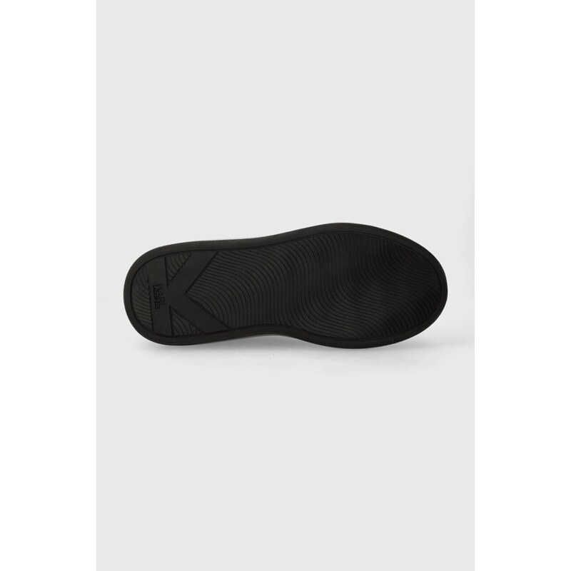 Kožené tenisky Karl Lagerfeld KAPRI KUSHION čierna farba, KL52634