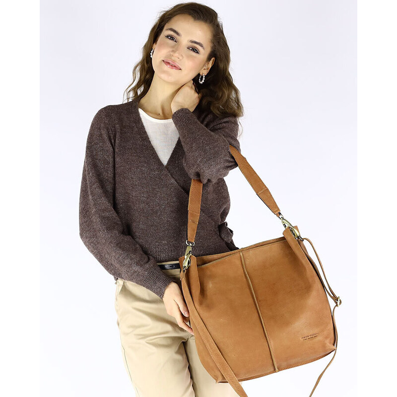 Marco Mazzini handmade MARCO MAZZINI Kožená taška na rameno hobo bag | 48888013