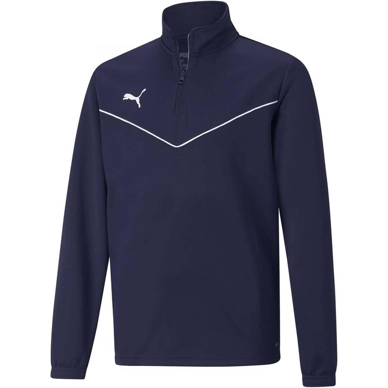 PUMA Športová mikina TeamRise tmavomodrá / biela 67728829