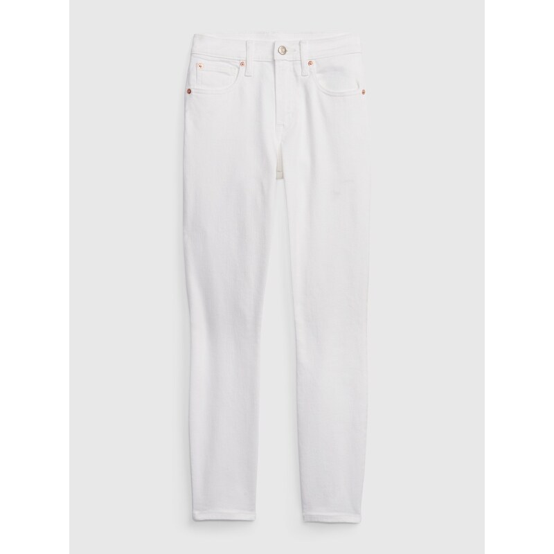 Biele dámske skinny fit džínsy GAP 50563027