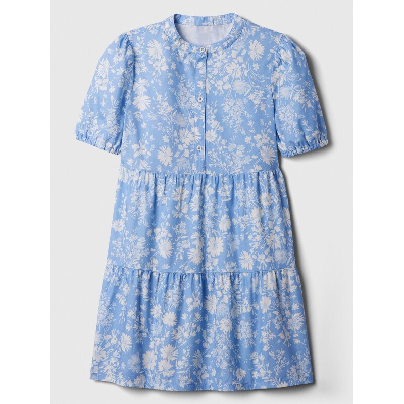 Modré dievčenské kvetované šaty GAP 50563096