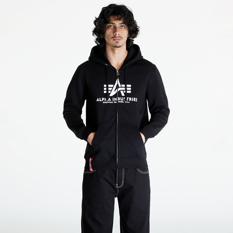 Mikina Alpha Industries Basic Zip Hoodie Black M 65608464