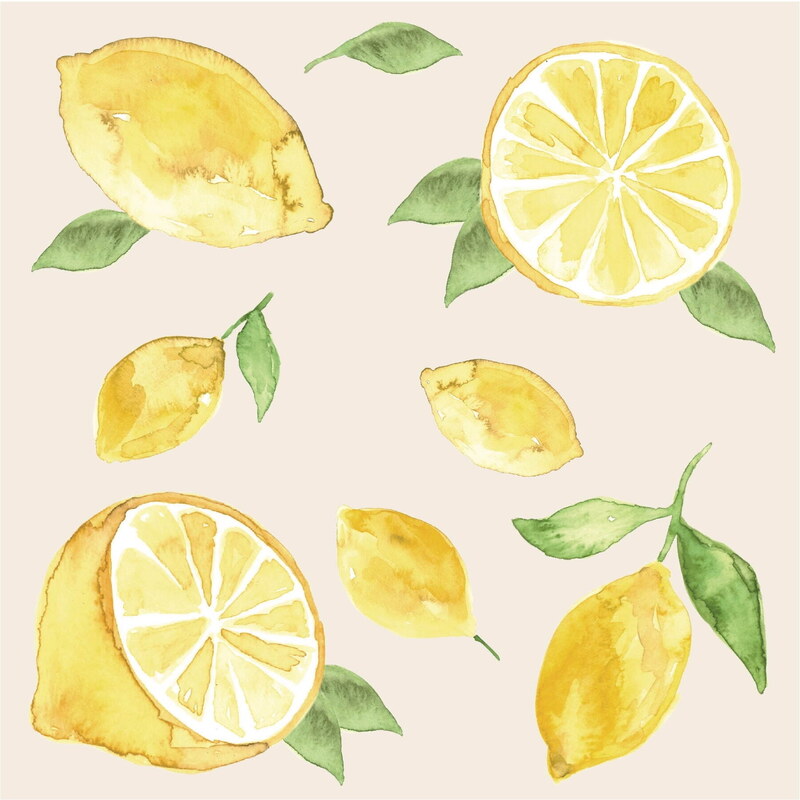 IB LAURSEN Papierové servítky Lemons – 20 ks