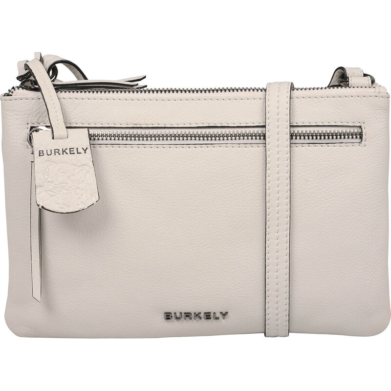 Dámska crossbody kožená kabelka Burkely Whelly - krémová 49169300