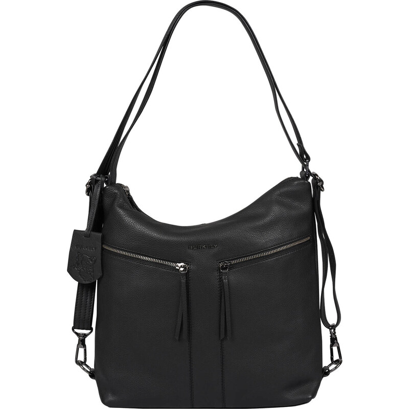 Dámska kožená batôžko kabelka Burkely Markets - čierna 49169296