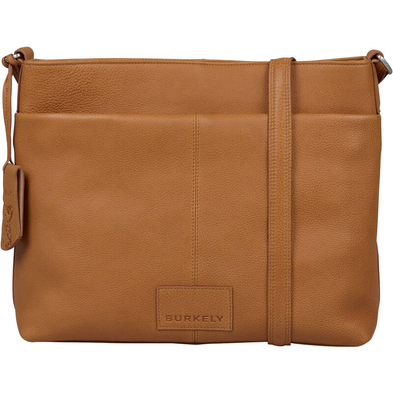 Dámska crossbody kožená kabelka Burkely Milna - koňak 48227262