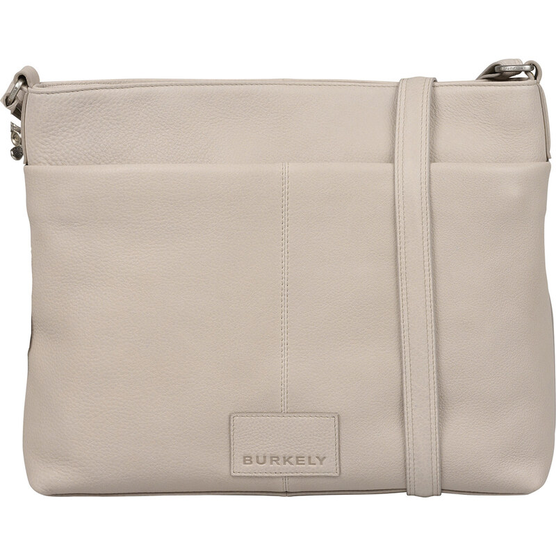 Dámska crossbody kožená kabelka Burkely Milna - šedá 48227263